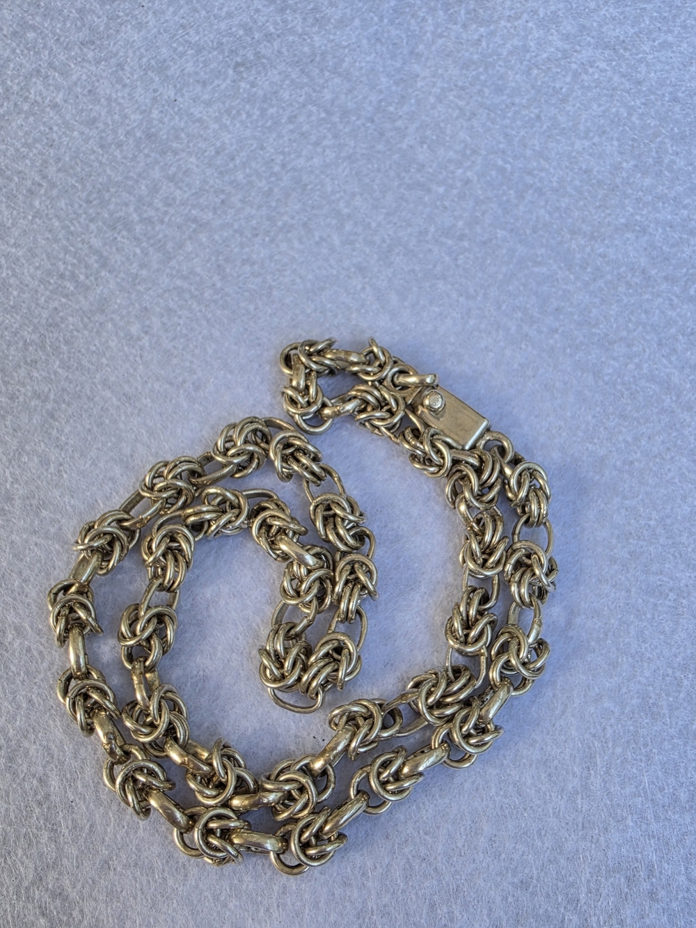 Taxco Sterling Silver Intricate Rope Link Necklace